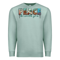 Seafoam peace be with you cross Premium Sweatshirt - NancyCooperArtShop