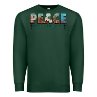 Sports Green peace be with you cross Premium Sweatshirt - NancyCooperArtShop