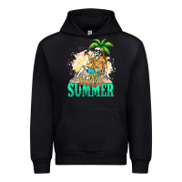 Black Hello summer skeleton Urban Hoodie - NancyCooperArtShop