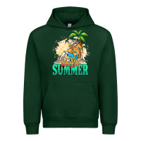Foreset Green Hello summer skeleton Urban Hoodie - NancyCooperArtShop