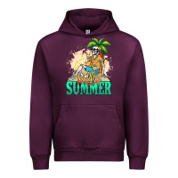 Mauve Wine Hello summer skeleton Urban Hoodie - NancyCooperArtShop