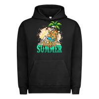 Pigment Black Hello summer skeleton Urban Hoodie - NancyCooperArtShop