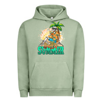 Pigment Oil Green Hello summer skeleton Urban Hoodie - NancyCooperArtShop