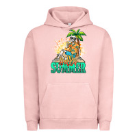Pigment Salmon Hello summer skeleton Urban Hoodie - NancyCooperArtShop