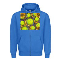 True Royal tennis ball with sunflower and racket Zipper Hoodie - BarkalooDesign
