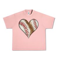 Salmon baseball heart Urban Heavy Tee - HRA Design Shop