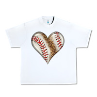 White baseball heart Urban Heavy Tee - HRA Design Shop