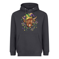 Smoke mardi gras cow Heavyweight Hoodie - MaliasSmallBusiness