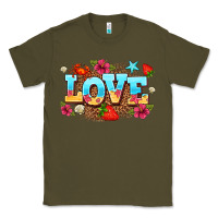 Army Green love summer Classic Tee - AdoDesignShop