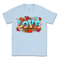 Dusty Blue love summer Classic Tee - AdoDesignShop