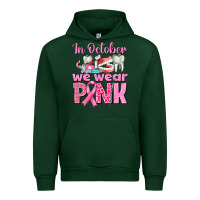Forest Green in october we wear pink breast cancer awareness Urban Hoodie - texasbilliewilder