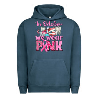 Pigment Midnight Navy in october we wear pink breast cancer awareness Urban Hoodie - texasbilliewilder