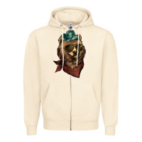 Sandshell bear cowboy Zipper Hoodie - NancyCooperArtShop