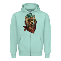 Bear Cowboy Zipper Hoodie | Teevron