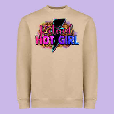 Retired Hot Girl Heavyweight Sweatshirt Designed By Zillion Design Studio