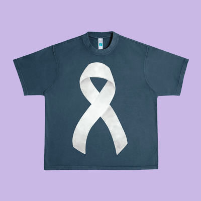 Lung Cancer Ribbon Fa Element Urban Heavy Tee Designed By Fadigitalartstudio