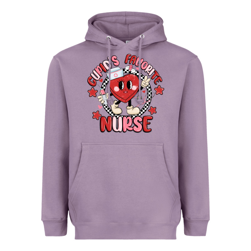 Cupids Favorite Nurse Heavyweight Hoodie by MaliasSmallBusiness | Teevron