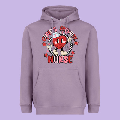 Cupids Favorite Nurse Heavyweight Hoodie Designed By Maliassmallbusiness