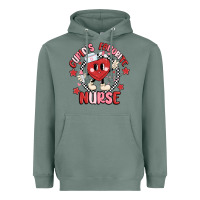 Sage cupids favorite nurse Heavyweight Hoodie - MaliasSmallBusiness