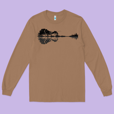 Nature Guitar Long Sleeve Tee Designed By Bettercallsaul