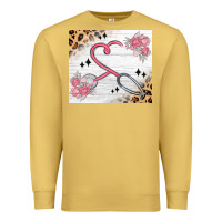 Antique Gold customized leopard floral nurse Premium Sweatshirt - MaliasSmallBusiness