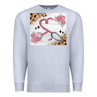 Heather Grey customized leopard floral nurse Premium Sweatshirt - MaliasSmallBusiness