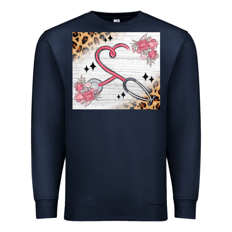 Customized Leopard Floral Nurse Premium Sweatshirt by MaliasSmallBusiness | Teevron