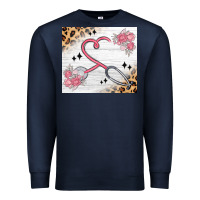 Navy customized leopard floral nurse Premium Sweatshirt - MaliasSmallBusiness