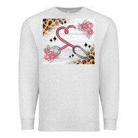 Oatmeal Heather customized leopard floral nurse Premium Sweatshirt - MaliasSmallBusiness