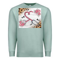 Seafoam customized leopard floral nurse Premium Sweatshirt - MaliasSmallBusiness