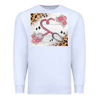 White customized leopard floral nurse Premium Sweatshirt - MaliasSmallBusiness