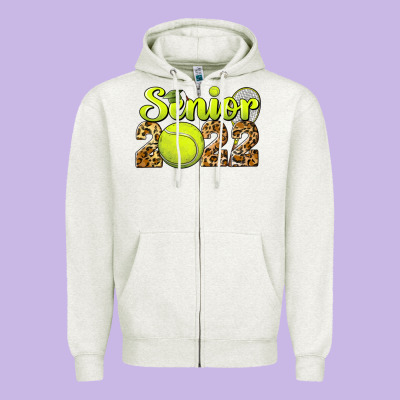Tennis Senior 2022 Zipper Hoodie Designed By Barkaloodesign
