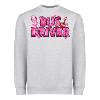 Heather Grey breast cancer bus driver Heavyweight Sweatshirt - texasbilliewilder