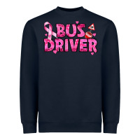 Navy breast cancer bus driver Heavyweight Sweatshirt - texasbilliewilder
