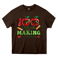 Chocolate Brown 100 days of making a difference Heavy Core Tee - Artiststas