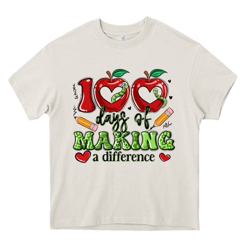 100 Days Of Making A Difference Heavy Core Tee by Artiststas | Teevron