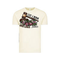 Just A Woman Who Loves Justice Vintage Tee | Teevron