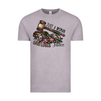 Vintage Zinc just a woman who loves justice Vintage Tee - SublimationCraftShop