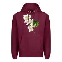 Burgundy Mock Oranges Premium Hoodie - LillyAllenDesigns
