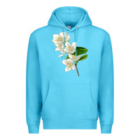 Ocean Blue Mock Oranges Premium Hoodie - LillyAllenDesigns