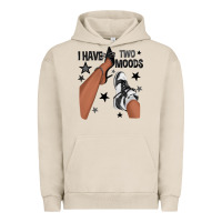 Pigment French Oak I Have Two Moods Black Sneakers Afro Girl Urban Hoodie - texasbilliewilder