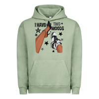 Pigment Oil Green I Have Two Moods Black Sneakers Afro Girl Urban Hoodie - texasbilliewilder