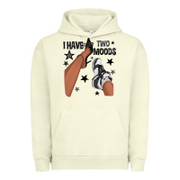 Pigment Pistachio I Have Two Moods Black Sneakers Afro Girl Urban Hoodie - texasbilliewilder