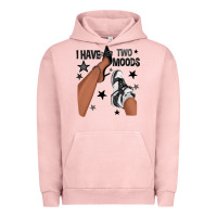 Pigment Salmon I Have Two Moods Black Sneakers Afro Girl Urban Hoodie - texasbilliewilder