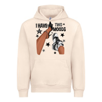 Sandshell I Have Two Moods Black Sneakers Afro Girl Urban Hoodie - texasbilliewilder