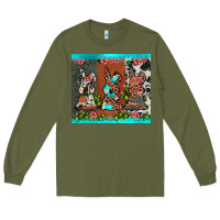 Army Green easter bunny's leopard cowhide cactus Long Sleeve Tee - JahusDesignShop