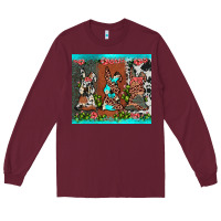Burgundy easter bunny's leopard cowhide cactus Long Sleeve Tee - JahusDesignShop