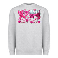 Heather Grey breast cancer wine glasses Heavyweight Sweatshirt - texasbilliewilder