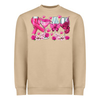 Mushroom breast cancer wine glasses Heavyweight Sweatshirt - texasbilliewilder