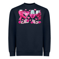 Navy breast cancer wine glasses Heavyweight Sweatshirt - texasbilliewilder